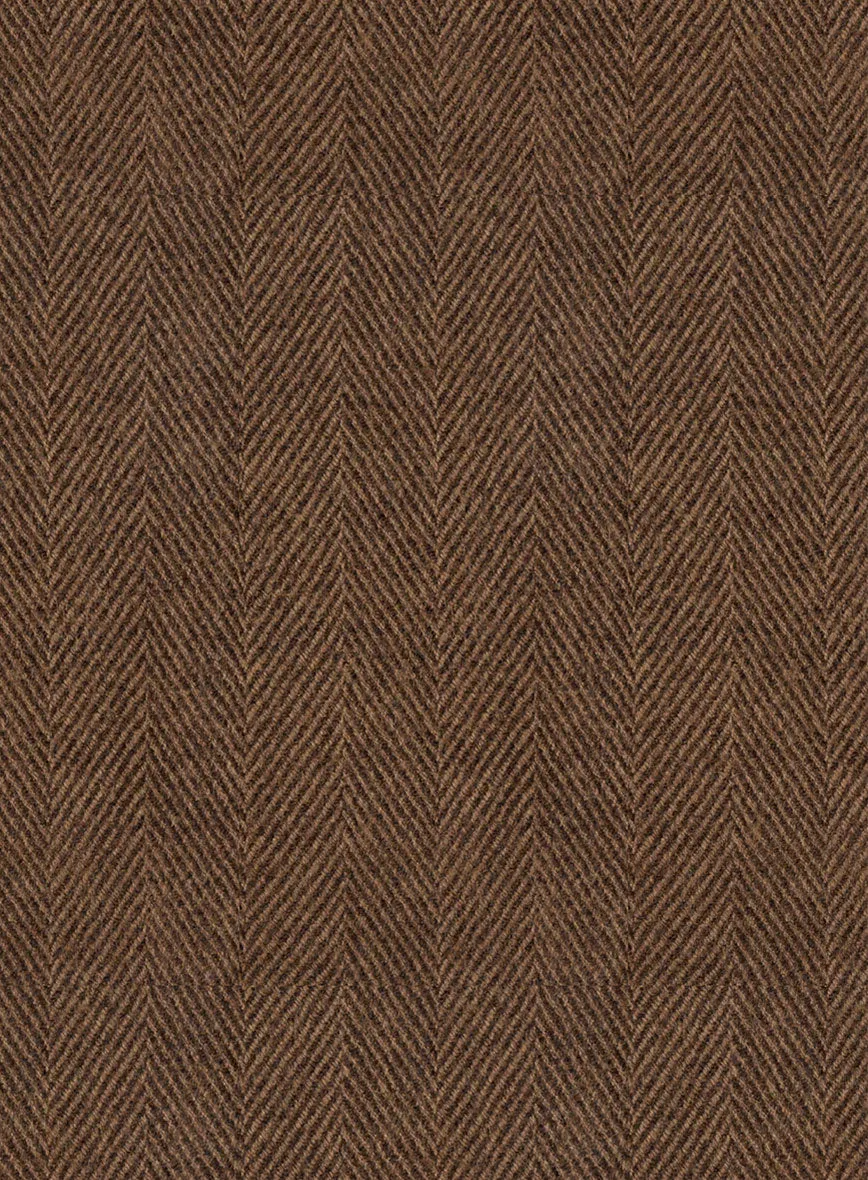 Naples Wide Herringbone Tan Tweed Suit