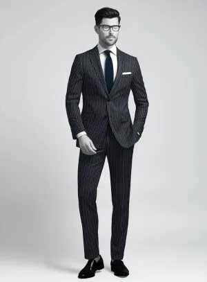 Napolean Isaura Stripe Blue Wool Suit