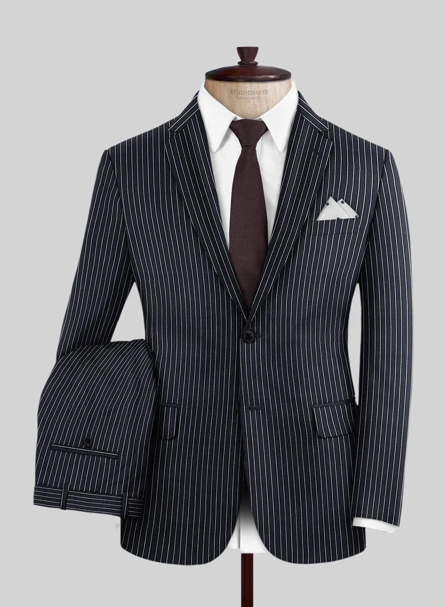 Napolean Isaura Stripe Blue Wool Suit