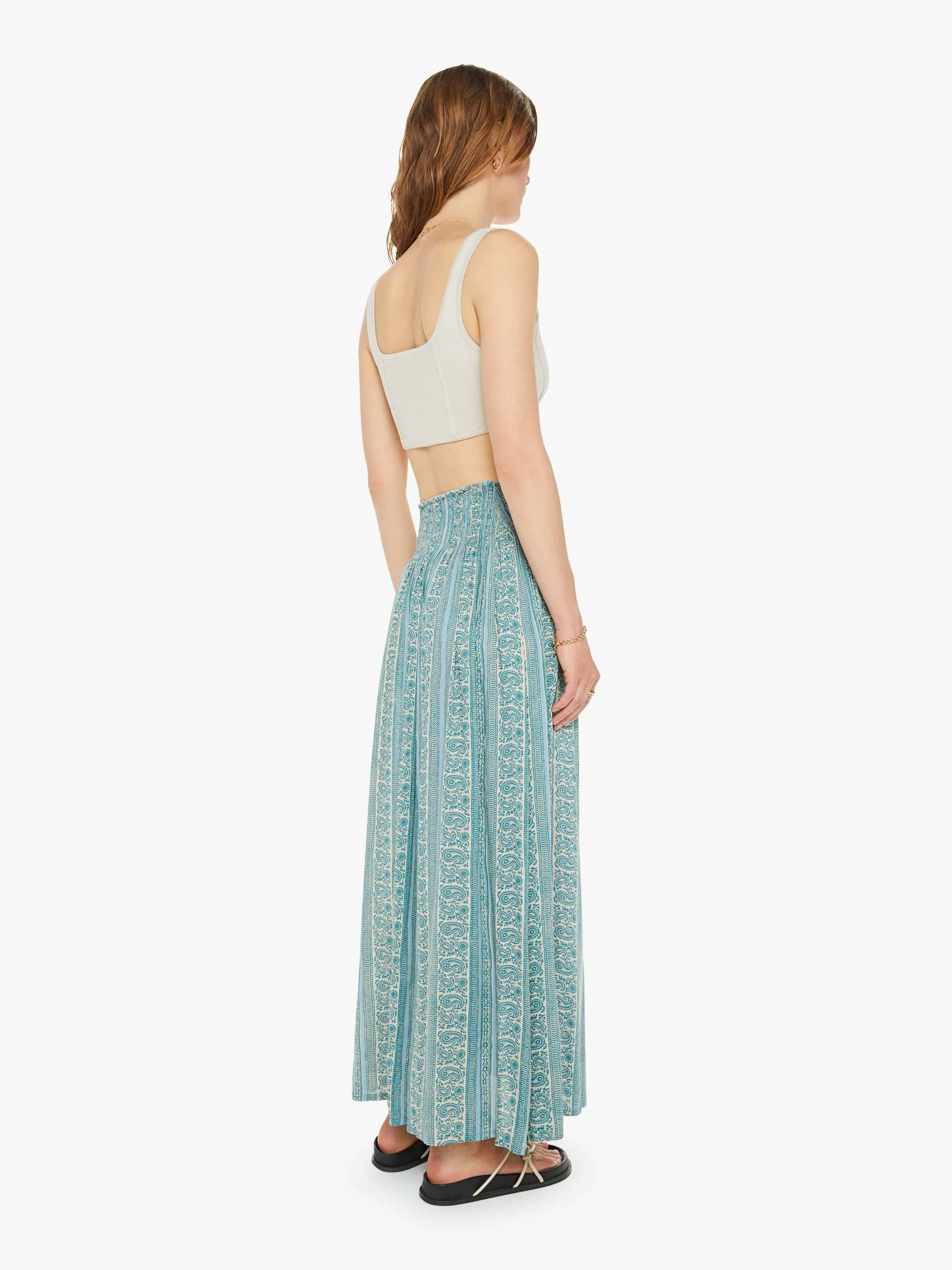 Natalie Martin Bella Skirt - Paisley Stripe Pool