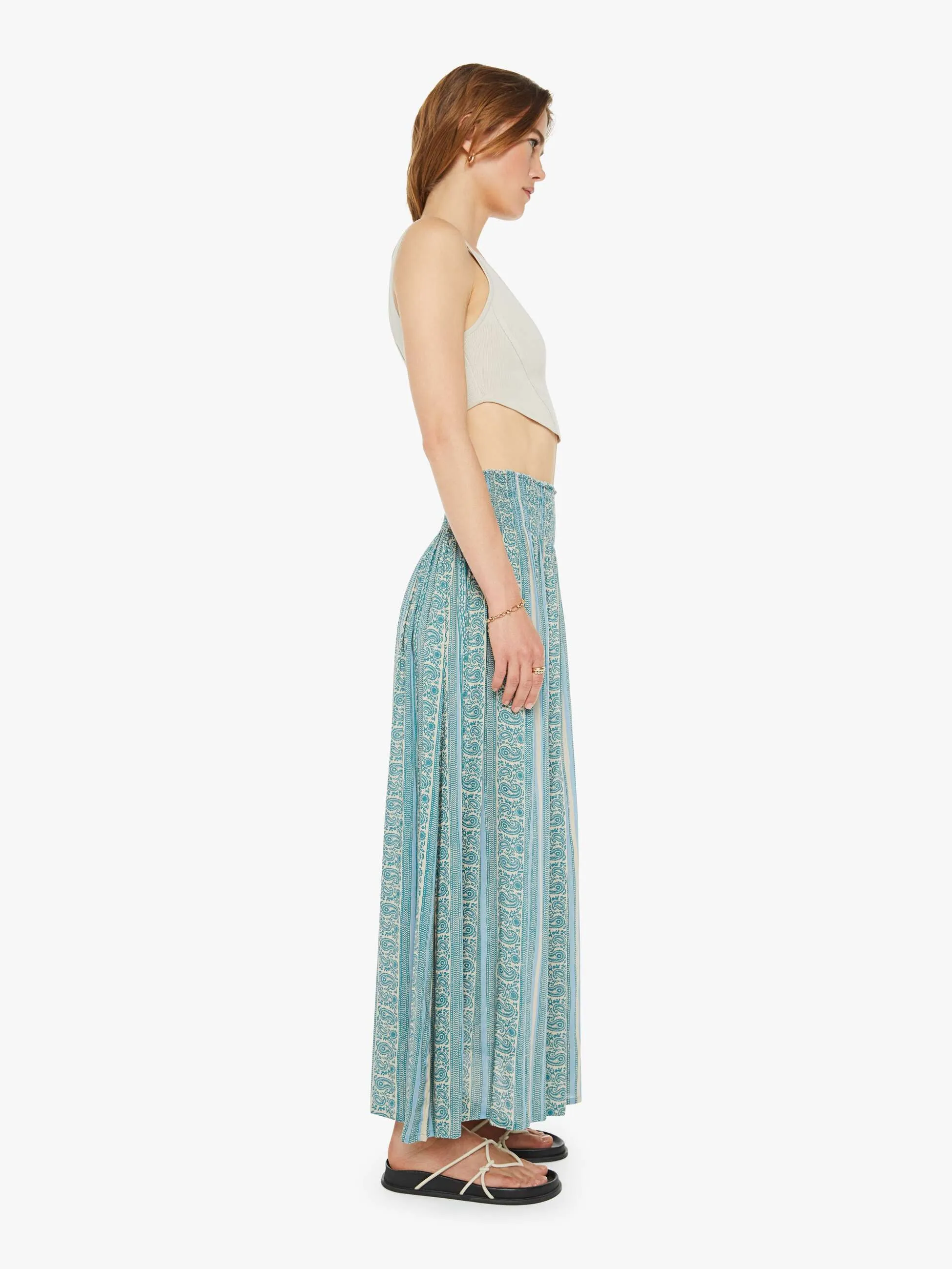 Natalie Martin Bella Skirt - Paisley Stripe Pool