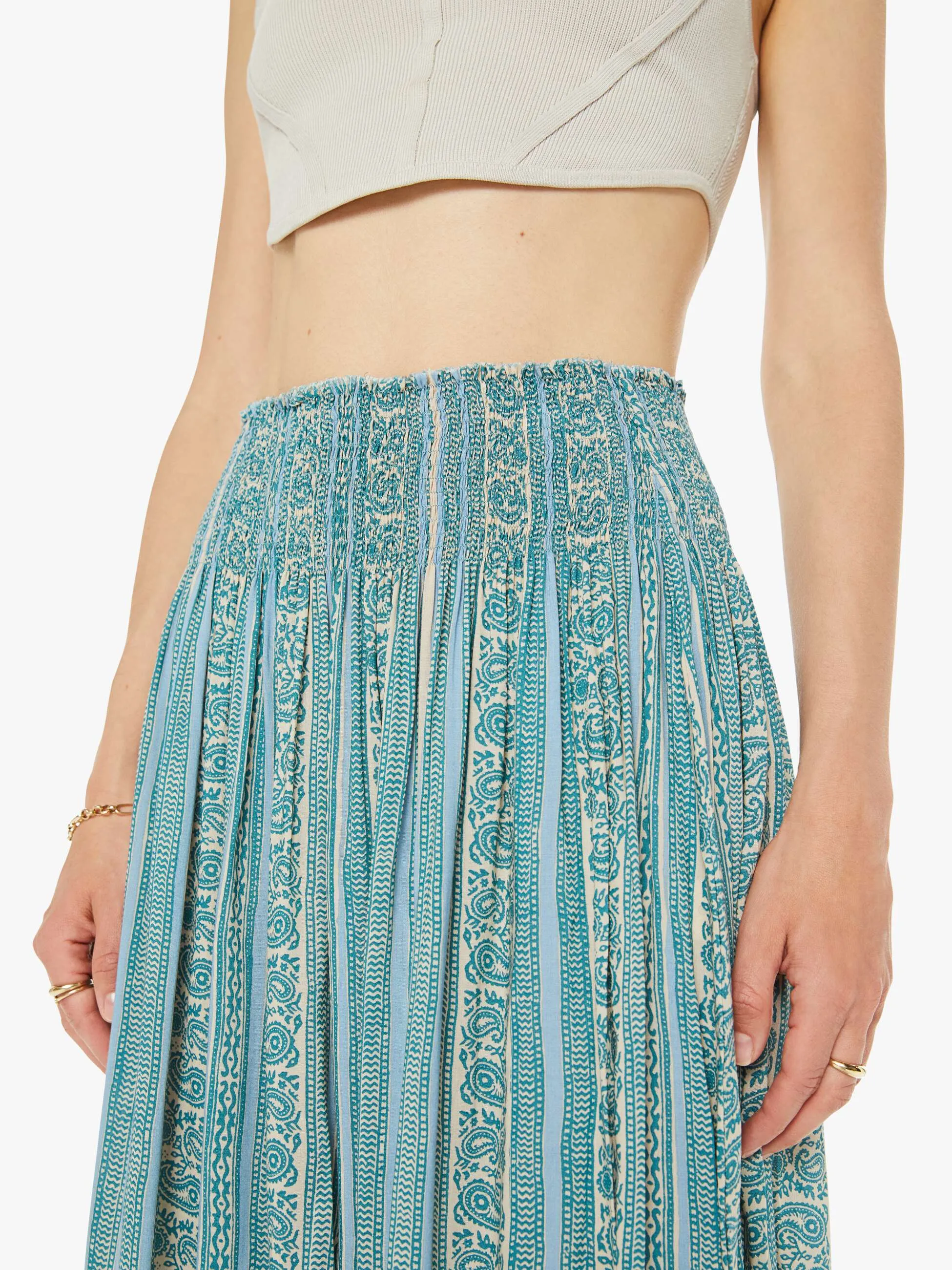 Natalie Martin Bella Skirt - Paisley Stripe Pool