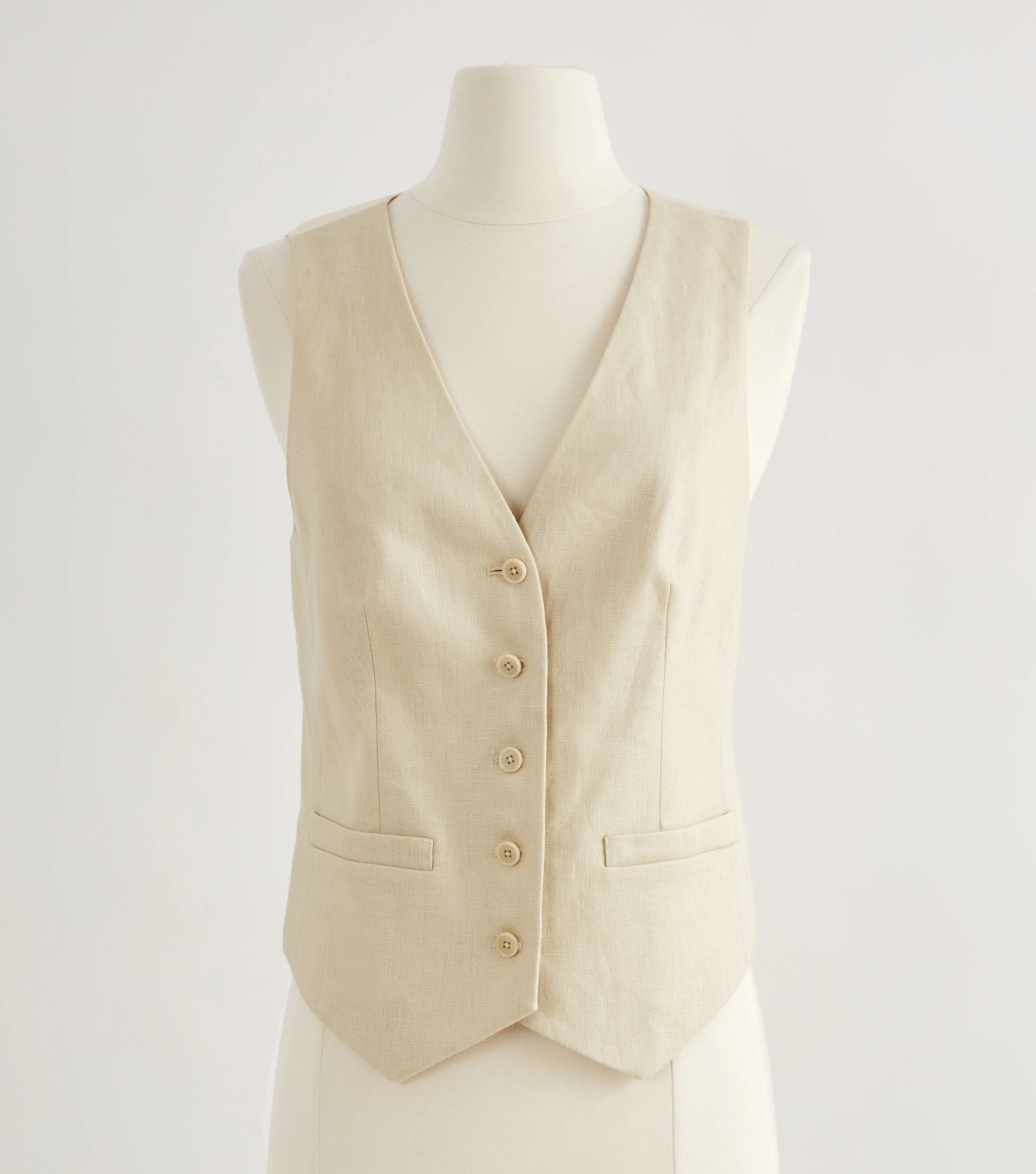 Optimistic Linen Vest