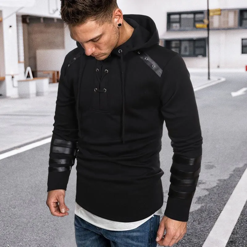 Paneled Hoodie Sweatshirt