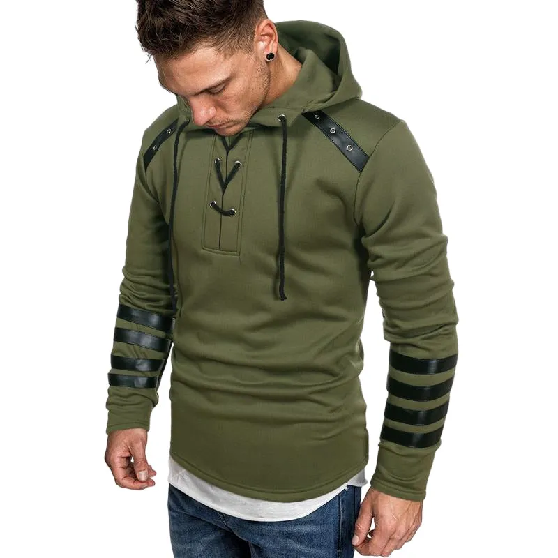 Paneled Hoodie Sweatshirt