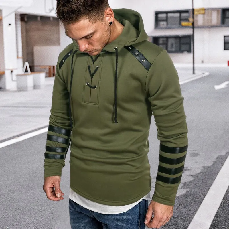 Paneled Hoodie Sweatshirt