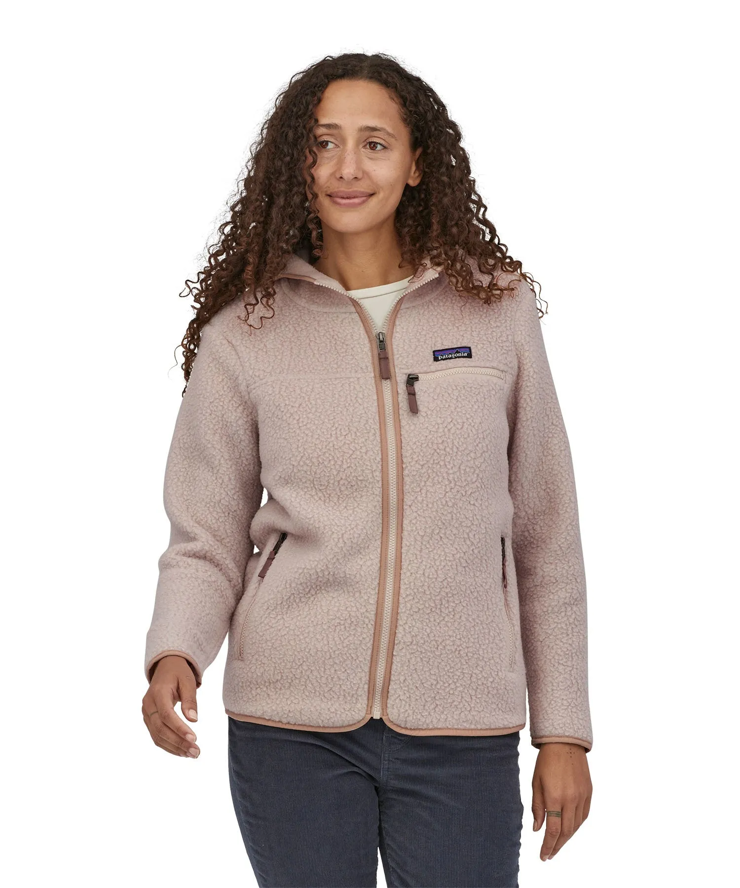 Patagonia Women's Retro Pile Fleece Hoody Jacket - Shroom Taupe