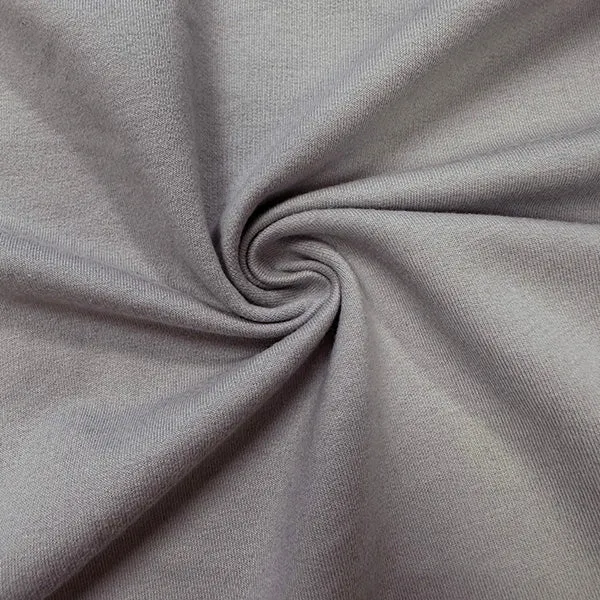 Pearl Gray French Terry Knit Fabric