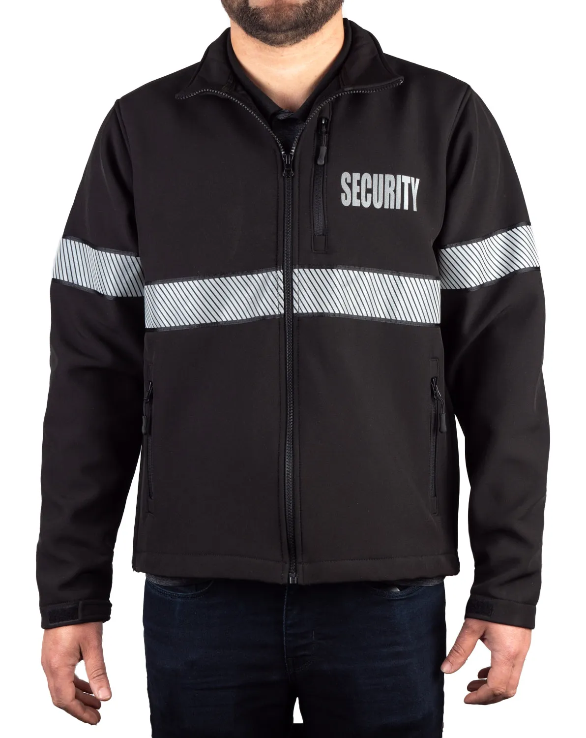 Ryno Gear Security Soft Shell Jacket with Reflective Stripes