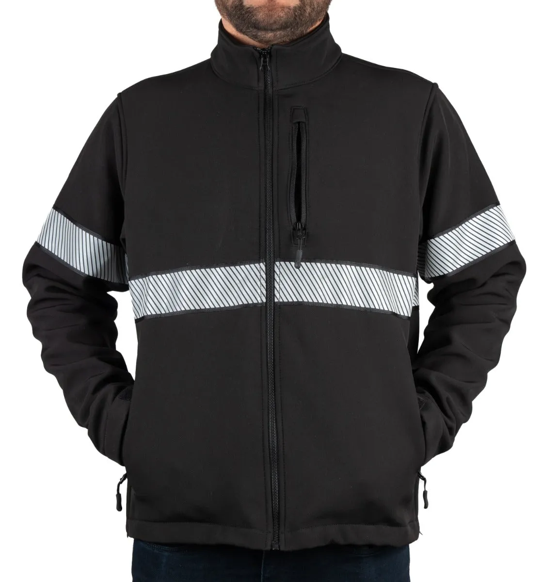 Ryno Gear Soft Shell Jacket with Reflective Stripes