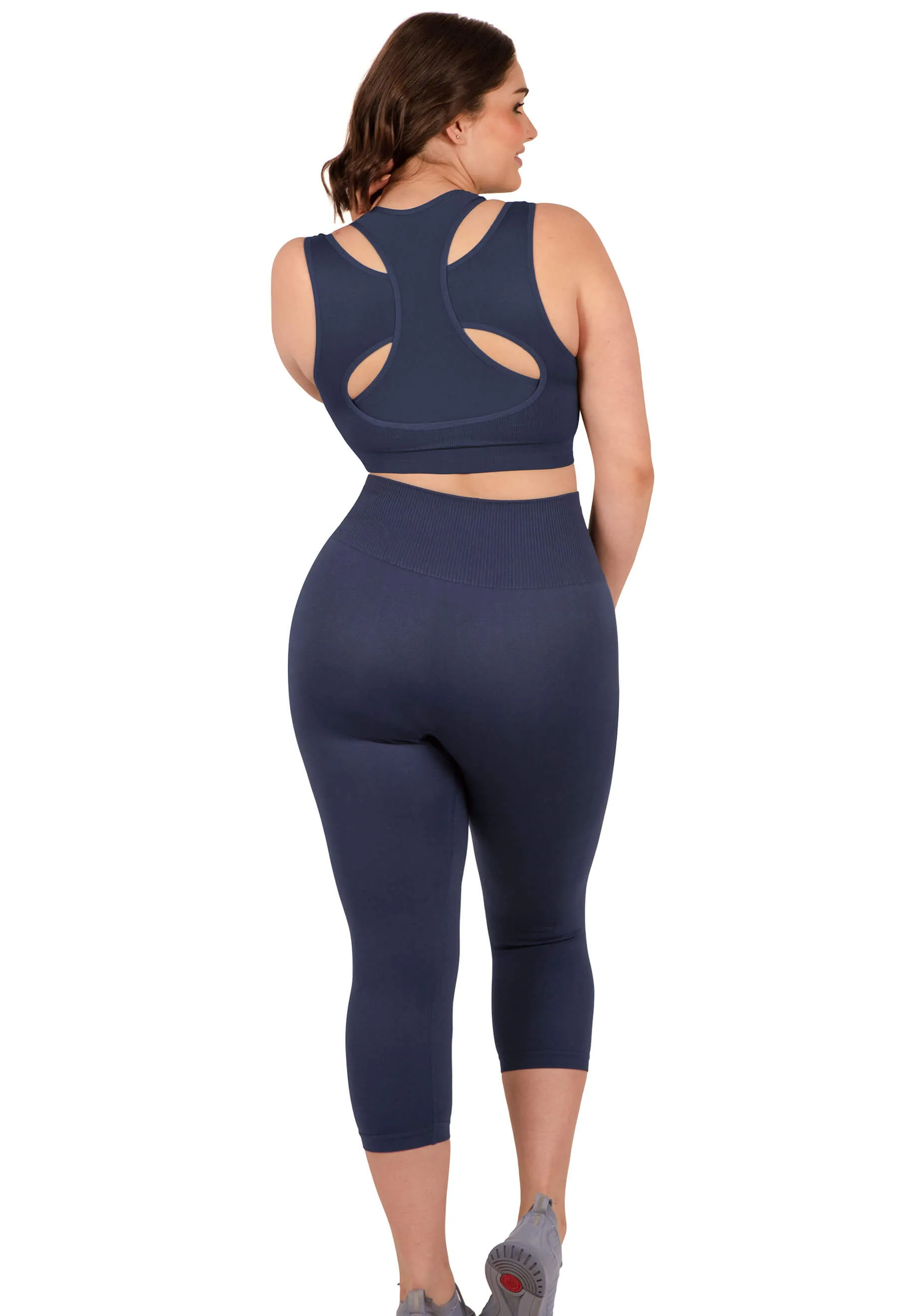 Seamless High Waist 3/4 Capri Leggings