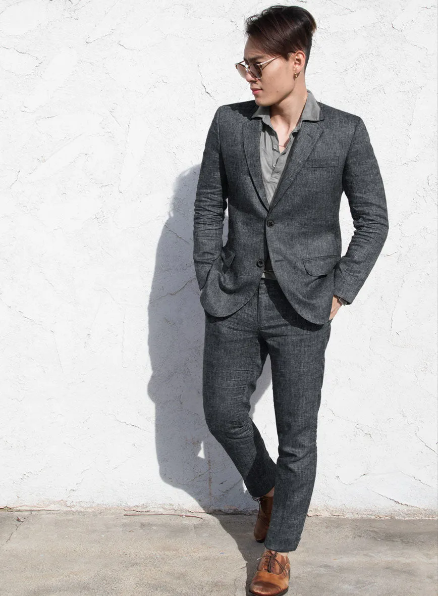 Slate Gray Linen Suit