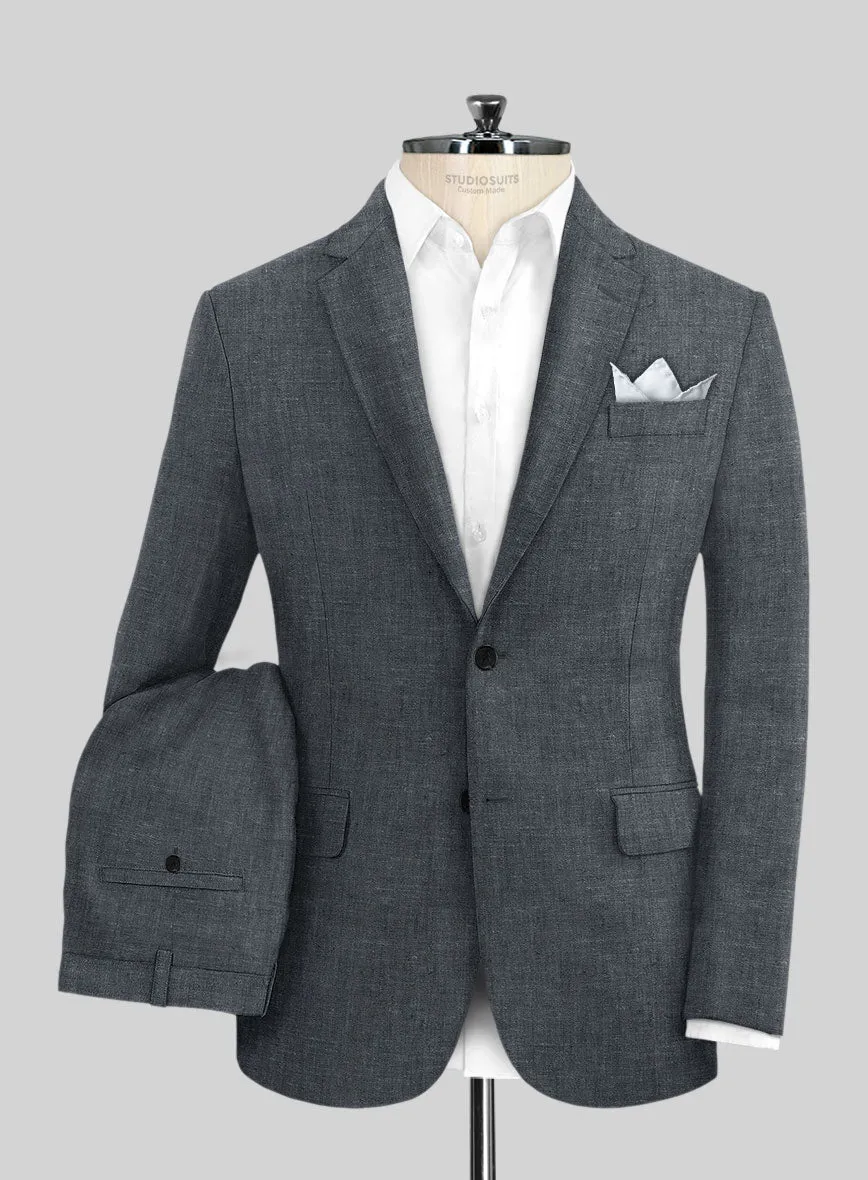 Slate Gray Linen Suit