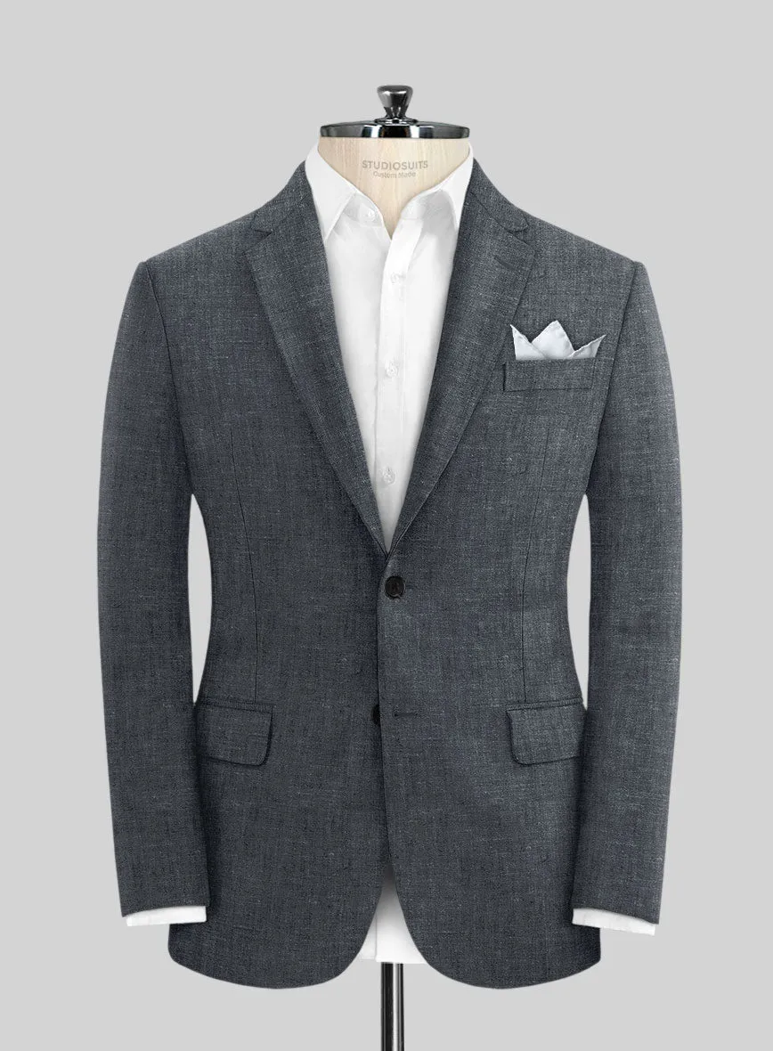 Slate Gray Linen Suit