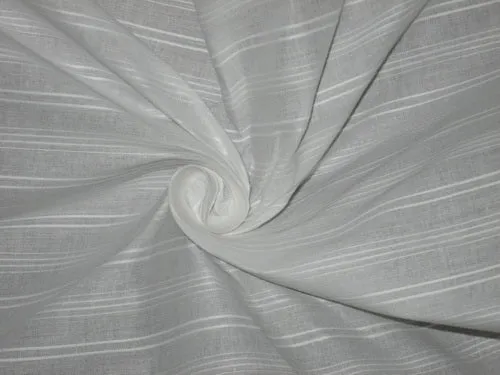 White cotton organdy fabric dobby design 44&quot; wide