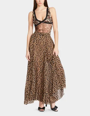 WILD THING MAXI SKIRT LEOPARD