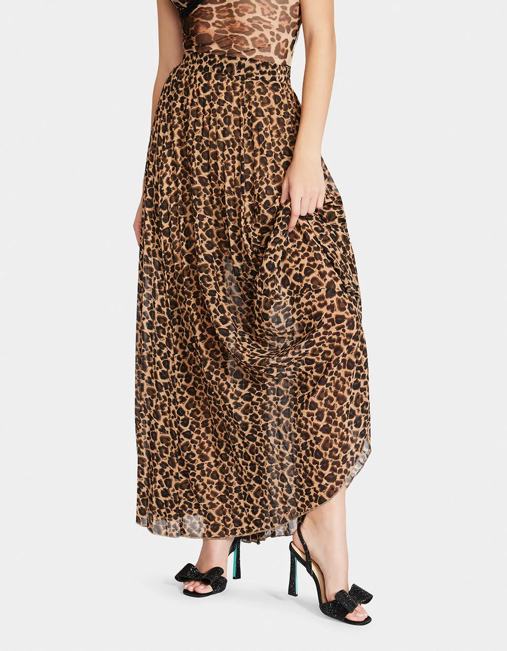 WILD THING MAXI SKIRT LEOPARD